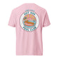 Dachshund Hot Dog Pool Club shirt in blossom pink, doxie pool tee