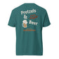 Dachshund Oktoberfest shirt in emerald, back print on Comfort Colors garment-dyed tee