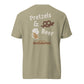 Dachshund Oktoberfest shirt in khaki, back print on Comfort Colors garment-dyed tee