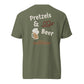 Dachshund Oktoberfest shirt in moss, back print on Comfort Colors garment-dyed tee