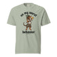 On My Wurst Behavior dachshund Oktoberfest shirt in bay, front print on Comfort Colors garment-dyed tee