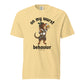On My Wurst Behavior dachshund Oktoberfest shirt in butter, front print on Comfort Colors garment-dyed tee