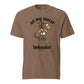 On My Wurst Behavior dachshund Oktoberfest shirt in espresso, front print on Comfort Colors garment-dyed tee