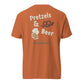 Dachshund Oktoberfest shirt in yam, back print on Comfort Colors garment-dyed tee