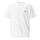 Dachshund pocket tee, doxie open embroidered pocket design front view