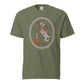 Dachshund shirt in moss, Dapple Caramel Apple print for doxie lovers