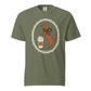 Dachshund shirt in moss, Pumpkin Spice Doxie Latte print