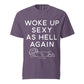 Grape Woke Up Sexy As Hell dachshund shirt – long hair doxie tee, oversized swimsuit coverup