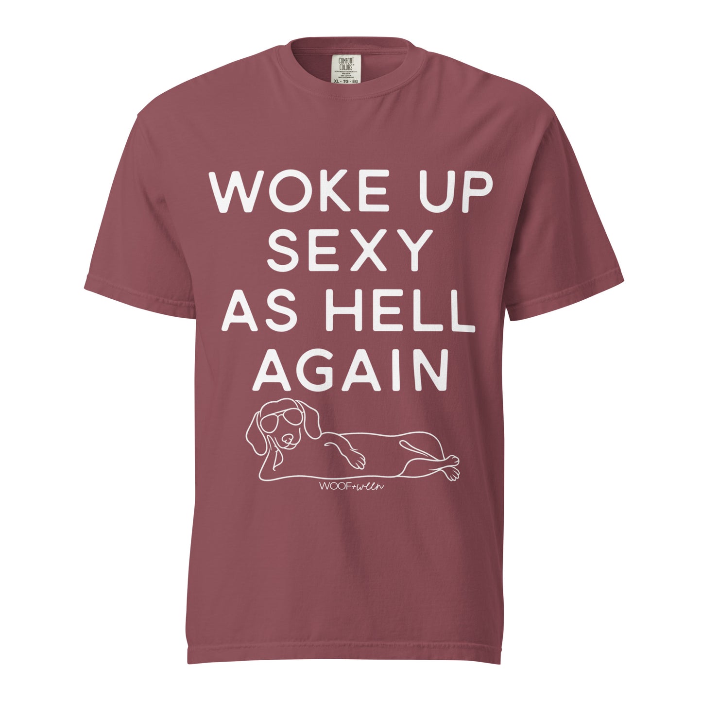 Brick Woke Up Sexy As Hell dachshund shirt – short hair doxie tee, oversized swimsuit coverup