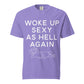 Violet Woke Up Sexy As Hell dachshund shirt – short hair doxie tee, oversized swimsuit coverup