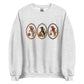 Dachshund sweatshirt in ash, faux cross stitch wiener dog print