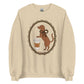 Dachshund sweatshirt in sand, Pumpkin Spice Doxie Latte print