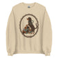 Dachshund sweatshirt in sand, Wire Hair Doxie in Fall Leaves print