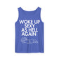 Flo Blue Woke Up Sexy As Hell dachshund tank top – long hair doxie tank, oversized swimsuit coverup
