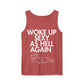 Crimson Woke Up Sexy As Hell dachshund tank top – short hair doxie tank, oversized swimsuit coverup