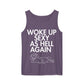 Grape Woke Up Sexy As Hell dachshund tank top – short hair doxie tank, oversized swimsuit coverup