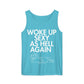 Sapphire Woke Up Sexy As Hell dachshund tank top – short hair doxie tank, oversized swimsuit coverup