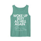 Seafoam Woke Up Sexy As Hell dachshund tank top – short hair doxie tank, oversized swimsuit coverup
