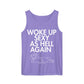 Violet Woke Up Sexy As Hell dachshund tank top – short hair doxie tank, oversized swimsuit coverup