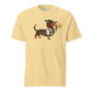 Dachtoberfest dachshund Oktoberfest shirt in butter, front print on Comfort Colors garment-dyed tee