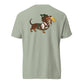 Dachtoberfest wiener dog Oktoberfest shirt in bay, back print on Comfort Colors garment-dyed tee