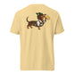 Dachtoberfest wiener dog Oktoberfest shirt in butter, back print on Comfort Colors garment-dyed tee