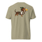 Dachtoberfest wiener dog Oktoberfest shirt in khaki, back print on Comfort Colors garment-dyed tee