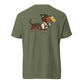 Dachtoberfest wiener dog Oktoberfest shirt in moss, back print on Comfort Colors garment-dyed tee