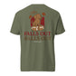 Falls Out Balls Out doxie football shirt in moss, back print on Comfort Colors garment-dyed tee
