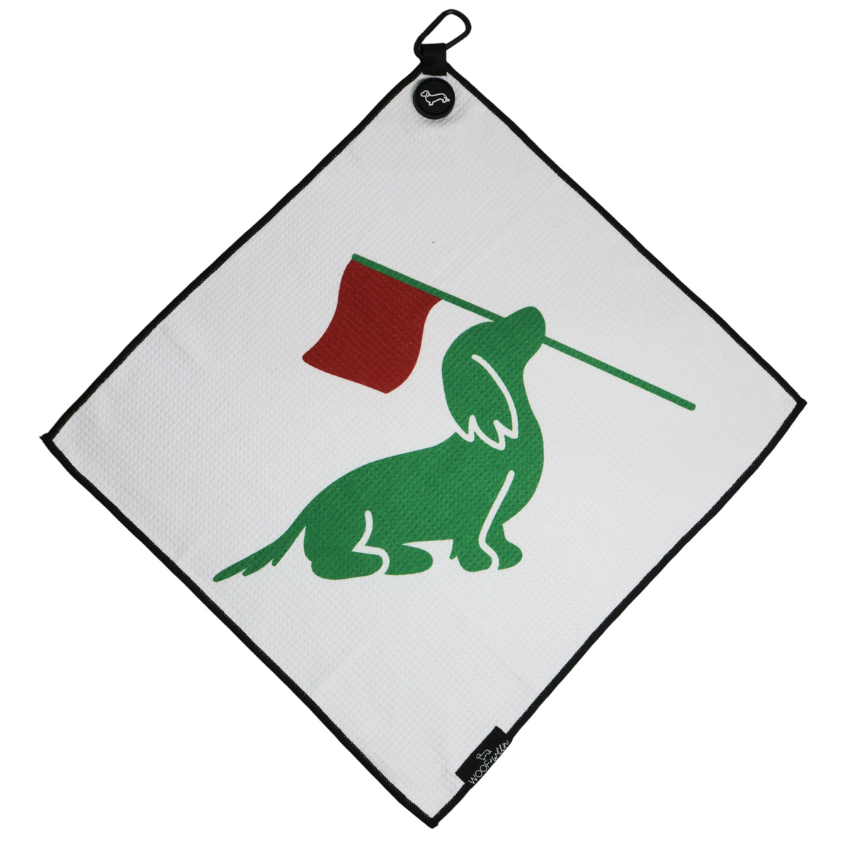 Long hair Doxie Golf dachshund golf towel