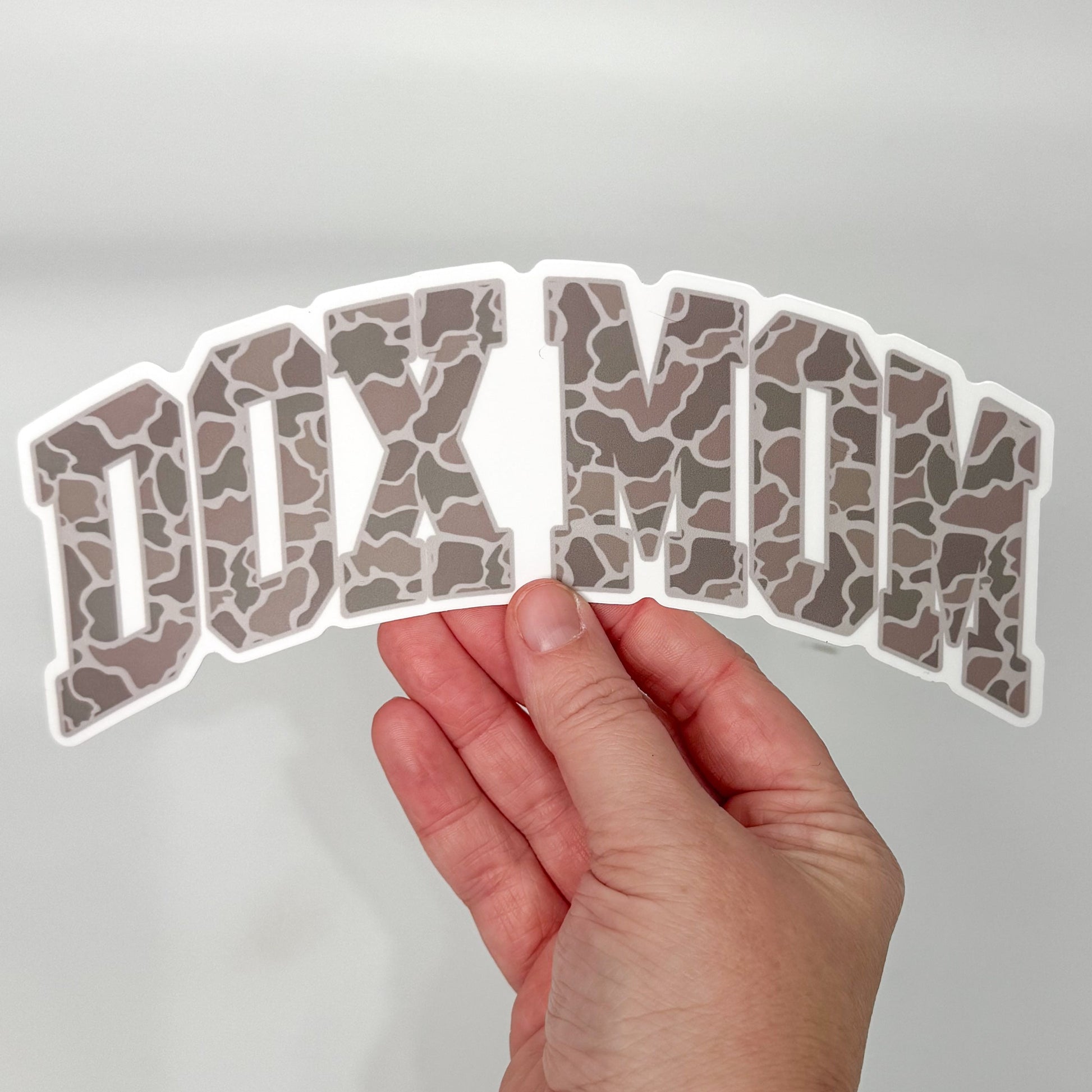 WOOF+WEEN Duck Camo Doxie Mom dachshund bumper sticker