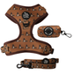 Duck camo dog harness, leash and waste bag holder walk bundle for hunting dogs