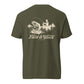 Field and Ween Bass Fishing dachshund shirt sage green garment dyed tee