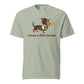 I Know a Little German funny dachshund shirt in bay, front print on Comfort Colors garment-dyed tee