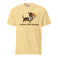 I Know a Little German funny dachshund shirt in butter, front print on Comfort Colors garment-dyed tee