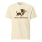 I Know a Little German funny dachshund shirt in ivory, front print on Comfort Colors garment-dyed tee