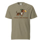 I Know a Little German funny dachshund shirt in sandstone, front print on Comfort Colors garment-dyed tee