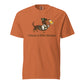 I Know a Little German funny dachshund shirt in yam, front print on Comfort Colors garment-dyed tee