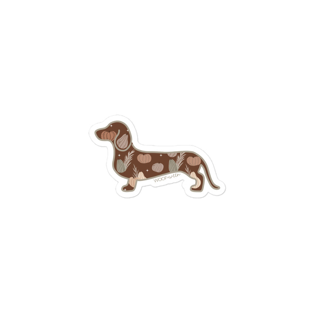 Dachshund Sticker - OH MY GOURD (short hair)