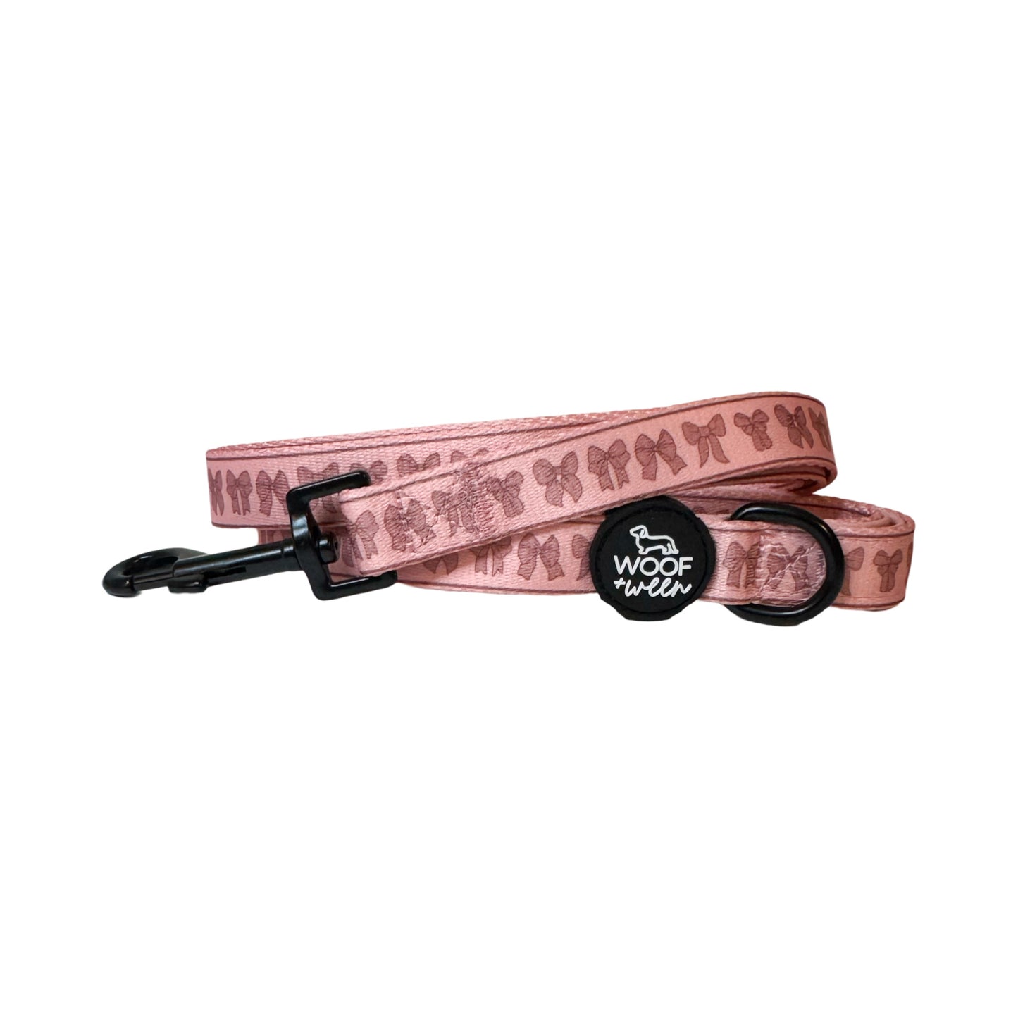 pink coquette bows dog leash