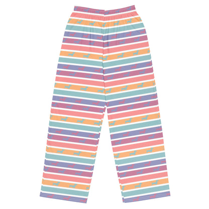 rainbow stripe dachshund pajamas from woof and ween