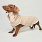 Tan sherpa turtleneck coat for dachshunds, view 2