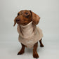 Tan sherpa turtleneck coat for dachshunds, view 7