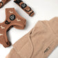 Tan sherpa turtleneck coat for dachshunds, view 8