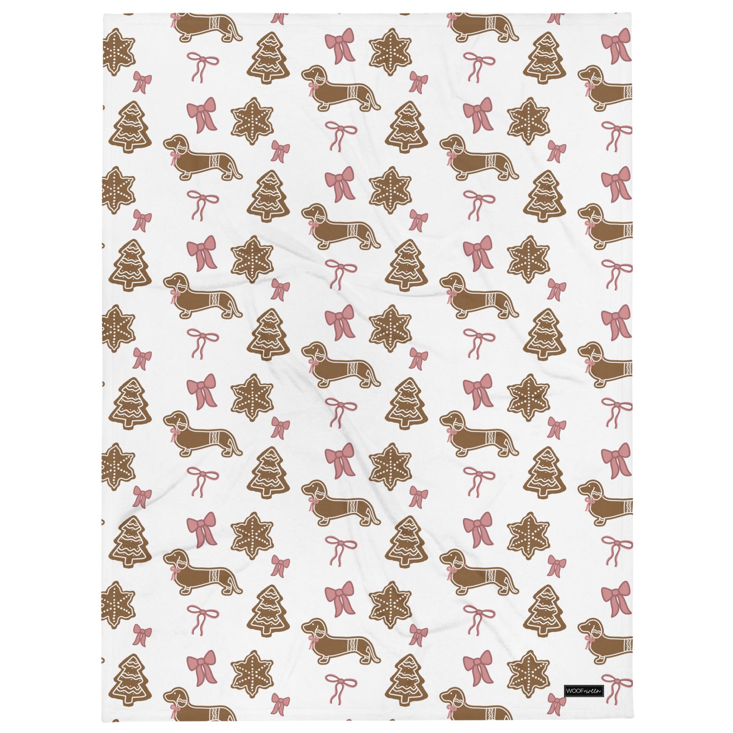 Blanket - PINK DACHSHUND COQUETTE CHRISTMAS