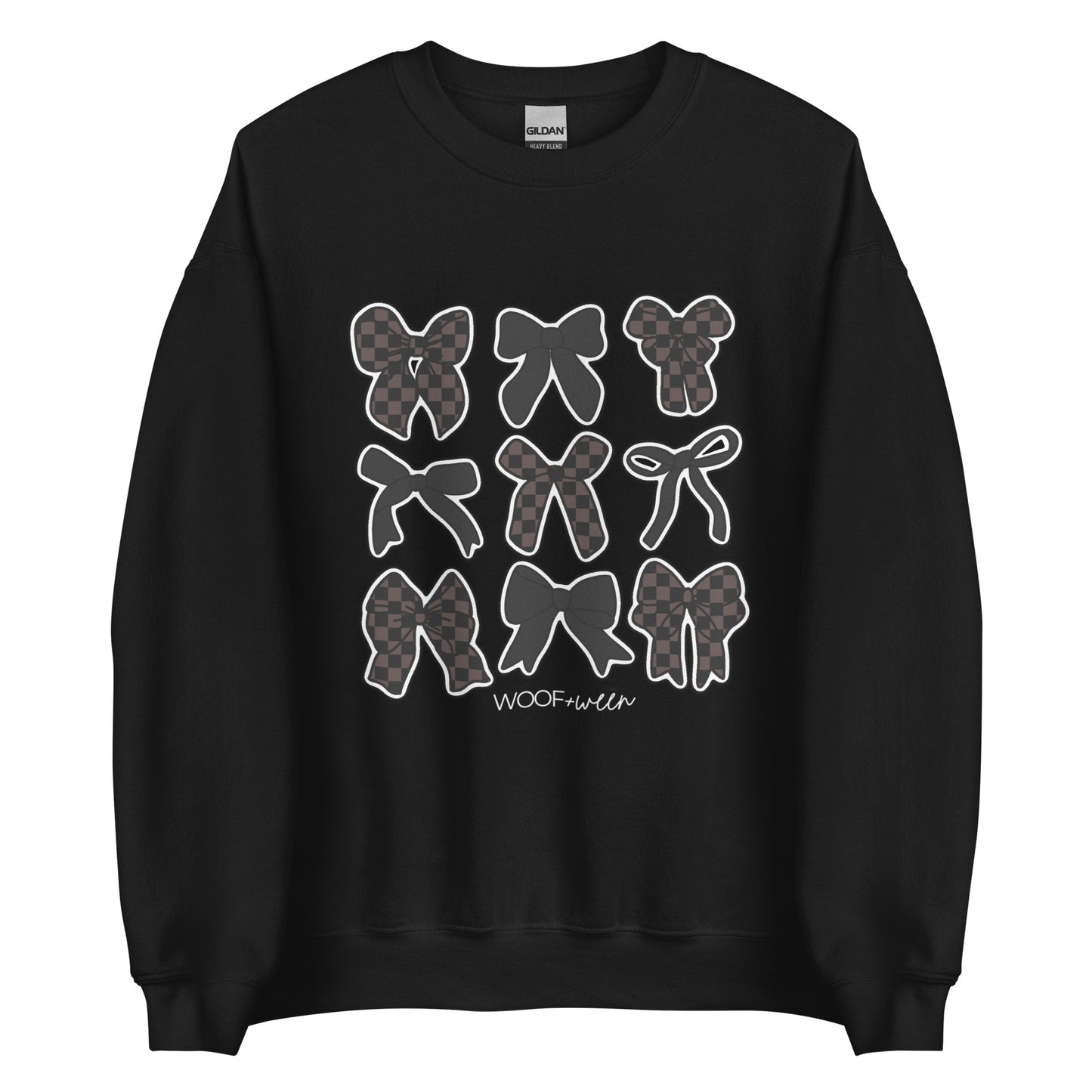 Sweatshirt - ESPRESSO COQUETTE BOWS