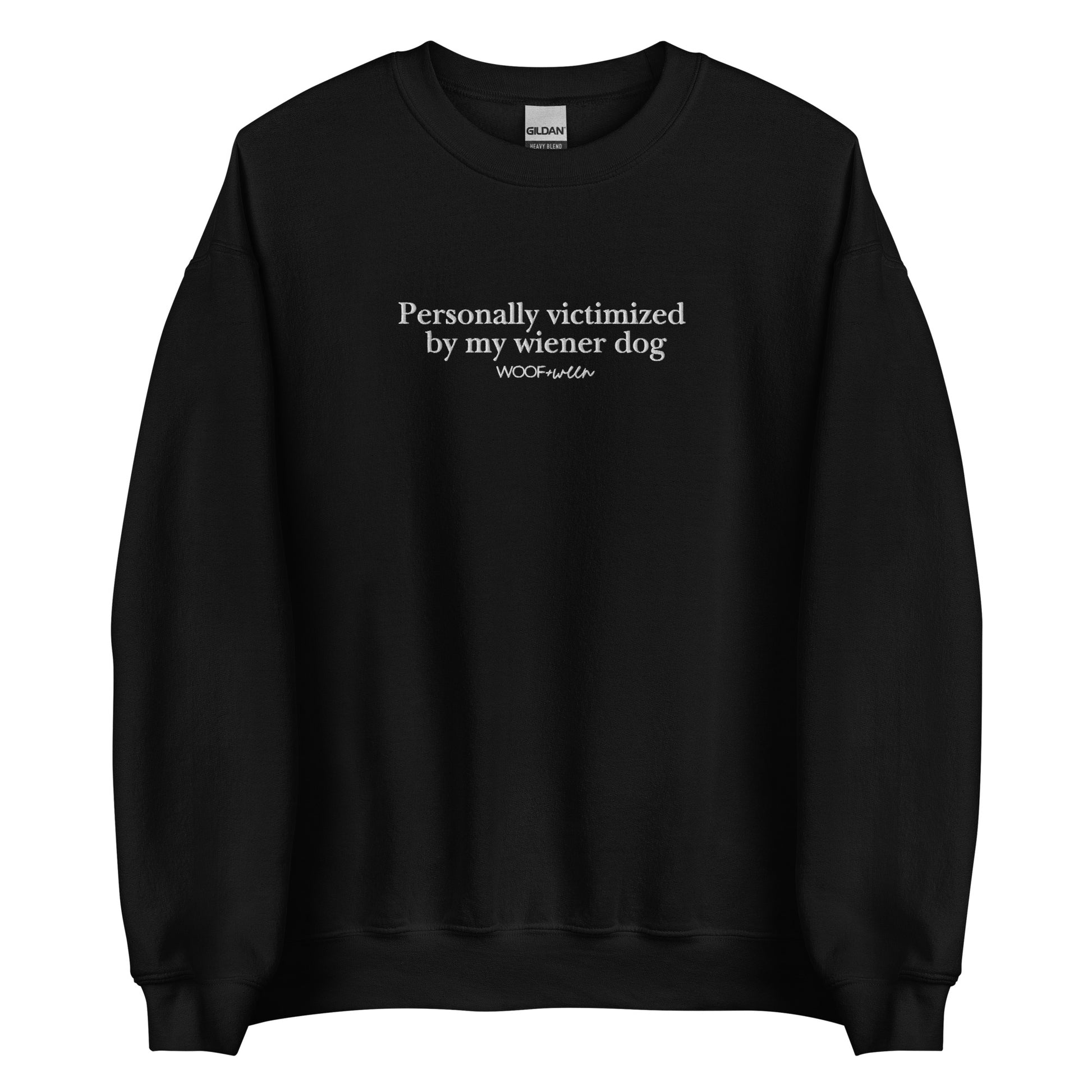 Funny dachshund sweatshirt black