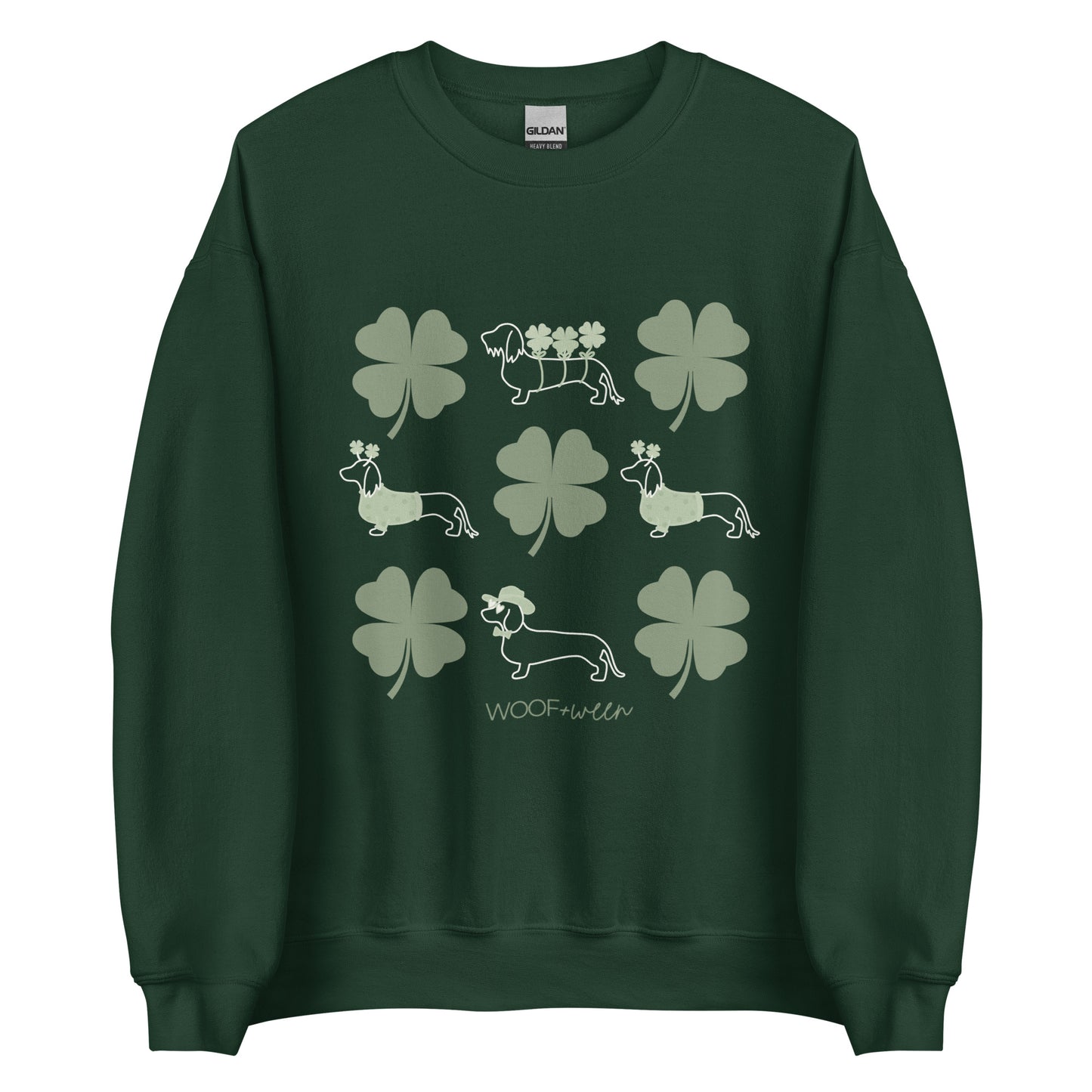 dachshund st patricks day sweatshirt green