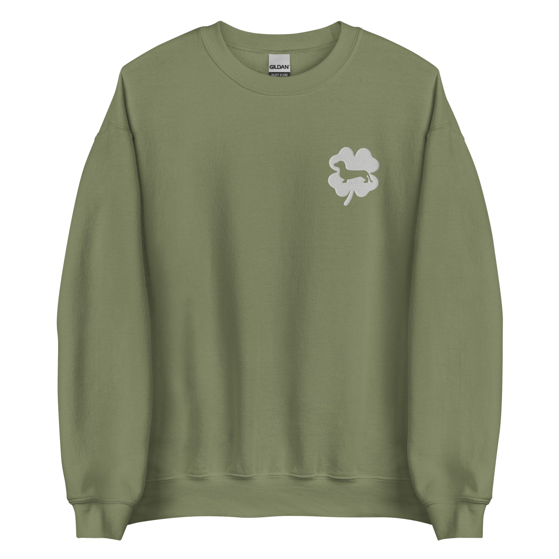 embroidered dachshund sweatshirt st patricks day green