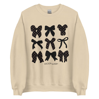 Sweatshirt - ESPRESSO COQUETTE BOWS